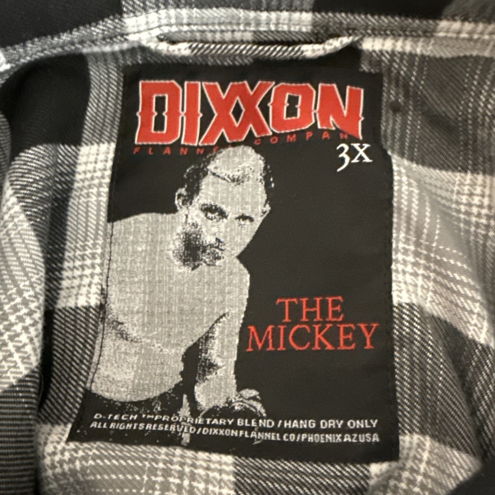 Dixxon Flannel Co The Mickey Men's 3XL Plaid Flannel Shirt Black Gray White NWOT - Picture 12 of 15
